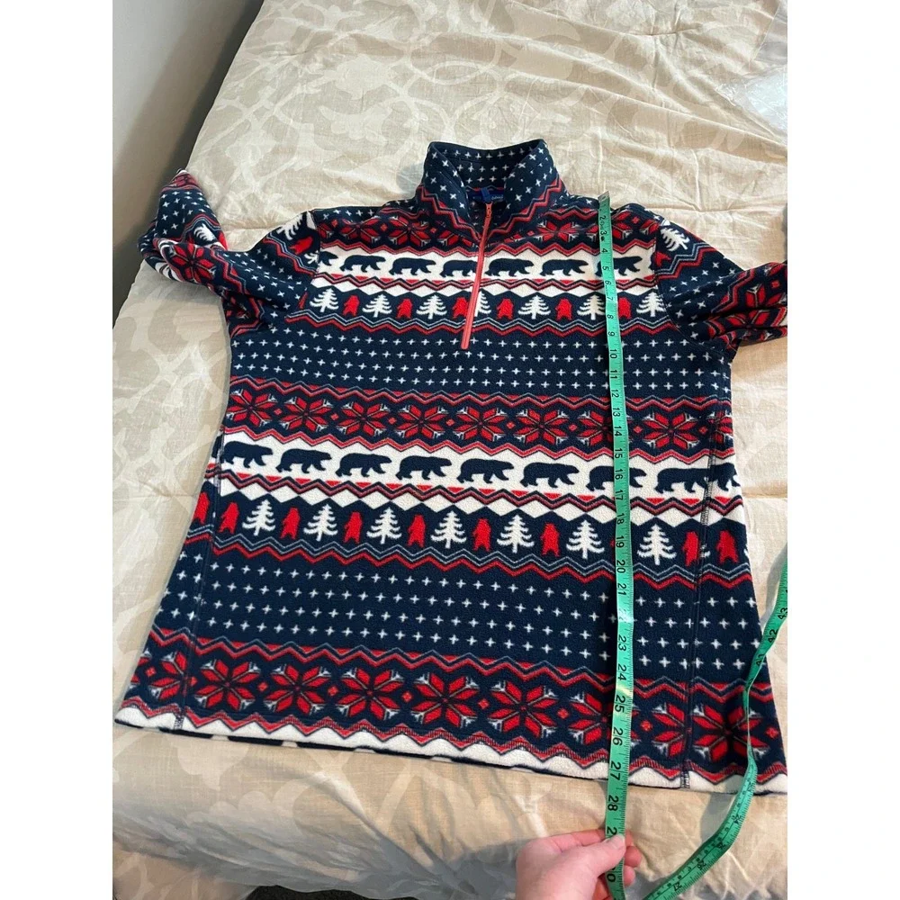 Chubbies 1/4 zip up‎ pullover fleece beary wild sweater holiday winter print